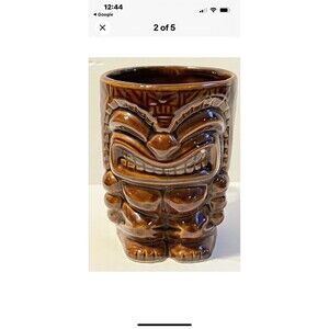 Tiki Aztec Rainforest Cafe Mug Cup Coffee Tea  Brown Ceramic 10oz